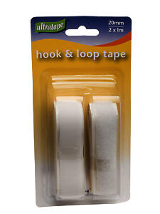 Utape Wht Hook & Loop 20Mmx1M