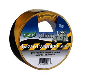 Rhino Blk/Yel Hazrd Tape 50Mmx33M