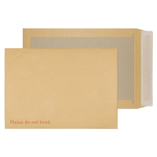 ValueX Board Backed Envelope C4 Peel and Seal Plain 120gsm Manilla (Pack 125) - 13935