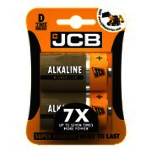 JCB ALKALINE BATTERY 2PK D