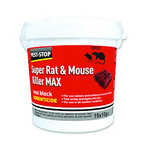 Pest Stop Rat & Mouse Max Wax Blocks 15X10G