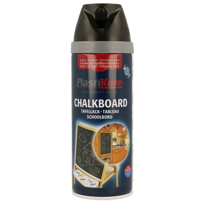 Plastikote Chalkboard Black Paint 400ml Twist and Spray Can | Renovate, Repair or Create a new s
