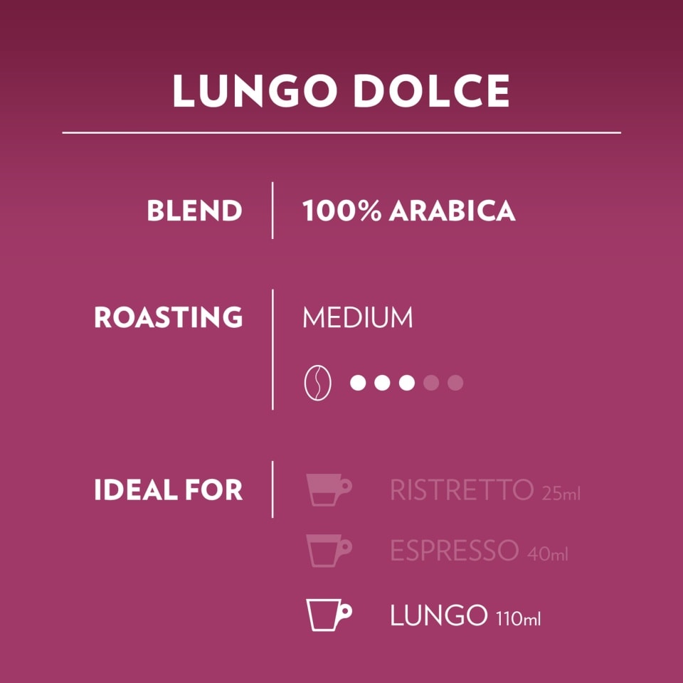 Lavazza A Modo Mio Lungo Dolce Eco Caps | 5 x 16's Bundle {80's}