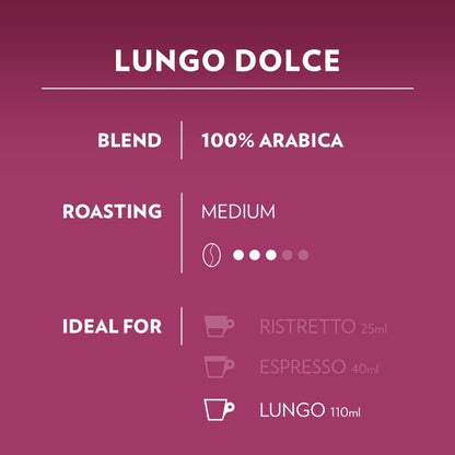 Lavazza A Modo Mio Lungo Dolce Eco Caps | 5 x 16's Bundle {80's}