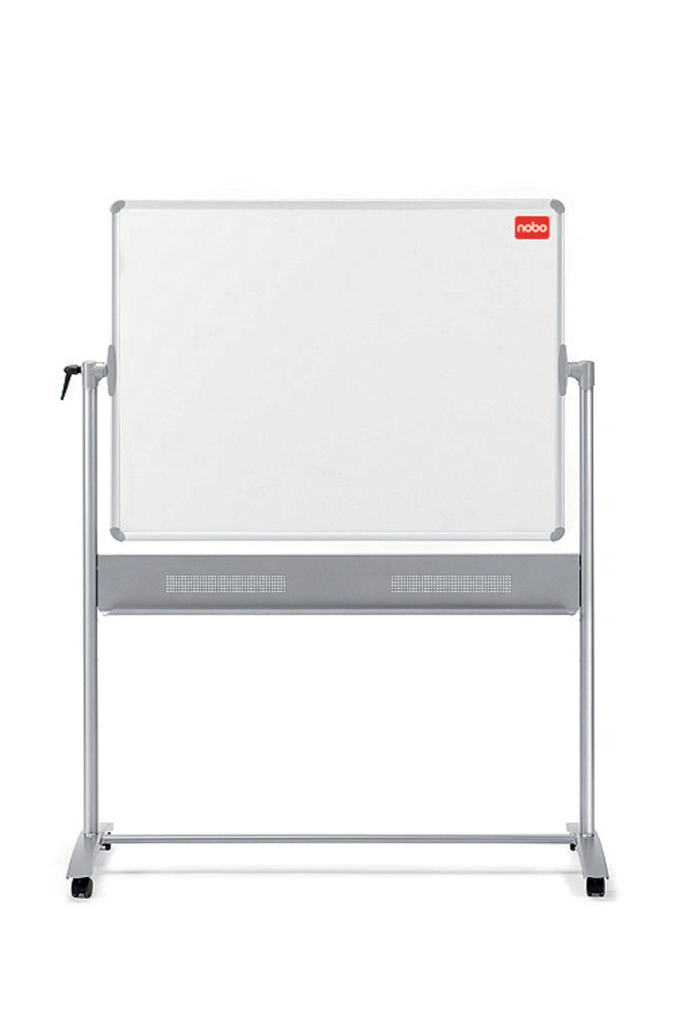Nobo Basic Mobile Non Magnetic Melamine Whiteboard Aluminium Frame 1200x900mm 1905239
