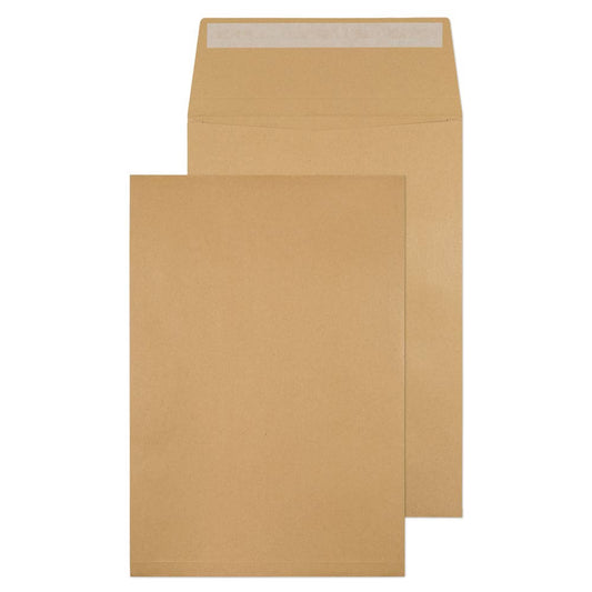 ValueX Pocket Gusset Envelope C4 Peel and Seal Plain 25mm Gusset 130gsm Manilla (Pack 125) - 1991