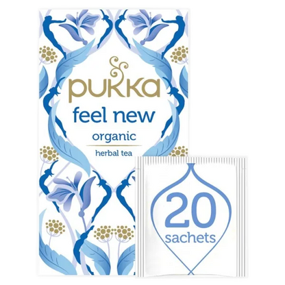 Pukka Tea Feel New Individually Wrapped Enveloped Tea 20's