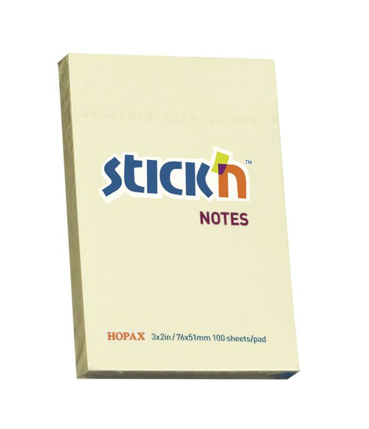 ValueX Stickn Notes 76x51mm 100 Sheets Pastel Yellow (Pack 12) 21006