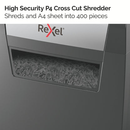 Rexel Momentum X406 Cross Cut Shredder 15 Litre 6 Sheet Black 2104569
