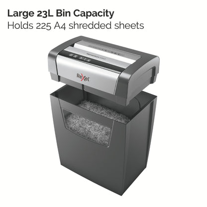 Rexel Momentum X410 Cross Cut Shredder 23 Litre 10 Sheet Black 2104571