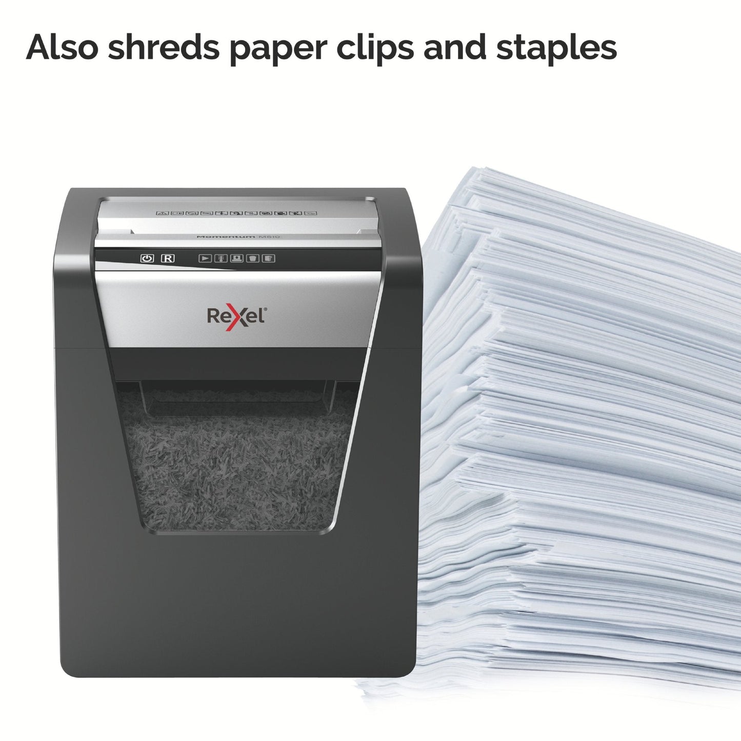 Rexel Momentum M510 Micro Cut Shredder 23 Litre 10 Sheet Black 2104575