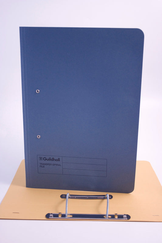 Guildhall Spring Transfer File Manilla Foolscap 420gsm Blue (Pack 25) - 211/7000Z