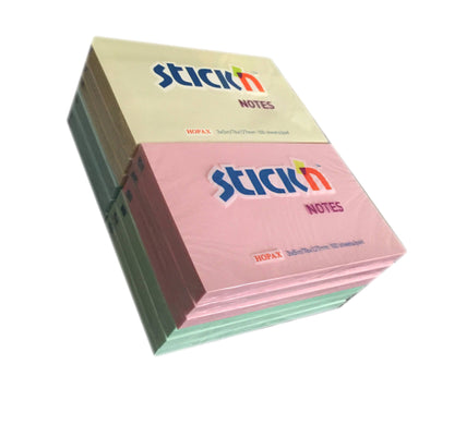 ValueX Stickn Notes 76x127mm 100 Sheets Pastel Colours (Pack 12) 21330