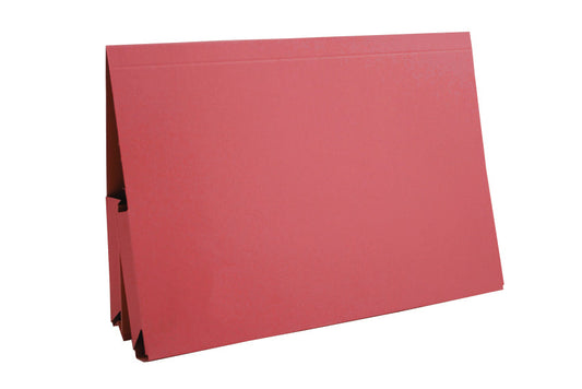 Guildhall Double Pocket Legal Wallet Manilla Foolscap 315gsm Red (Pack 25) - 214-REDZ