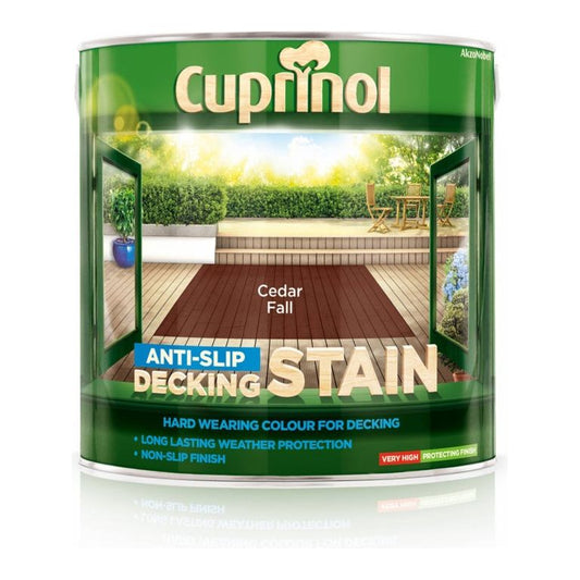 Cuprinol 2.5 Litres Anti Slip Decking Stain Cedar Fall