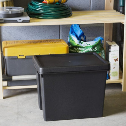 Wham Bam Black Recycled Storage Box 24 Litre | 4 Pack Bundle