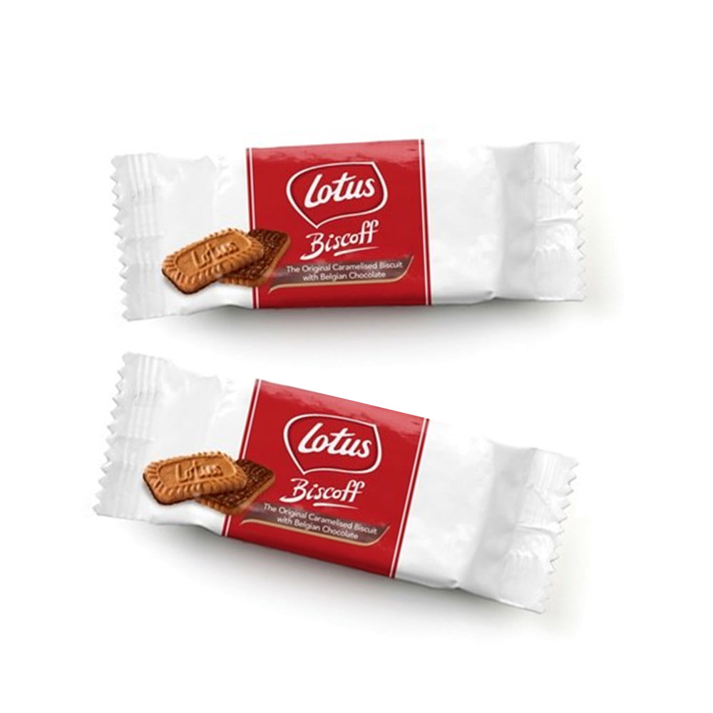 Lotus Biscoff Individually Wrapped Caramelised Biscuits with Belgian Chocolate Triple Pack (84 Packs) - UK BUSINESS SUPPLIES