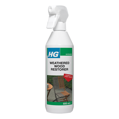 HG Weathered Wood Restorer |Cleans Maintains & Renovates Wood | 500ml
