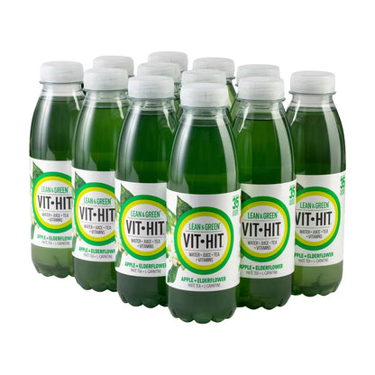 VIT HIT Lean & Green, Apple & Elderflower 12 x 500ml