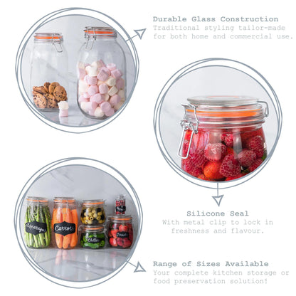 Fixtures Cliptop Glass Preserving Jar 800ml