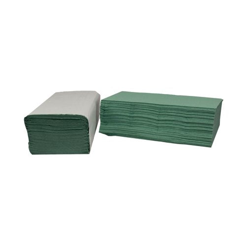 2Work V-Fold Hand Towels 1-Ply 190x250mm Sheet Size Green (Pack of 3600) 2W70105