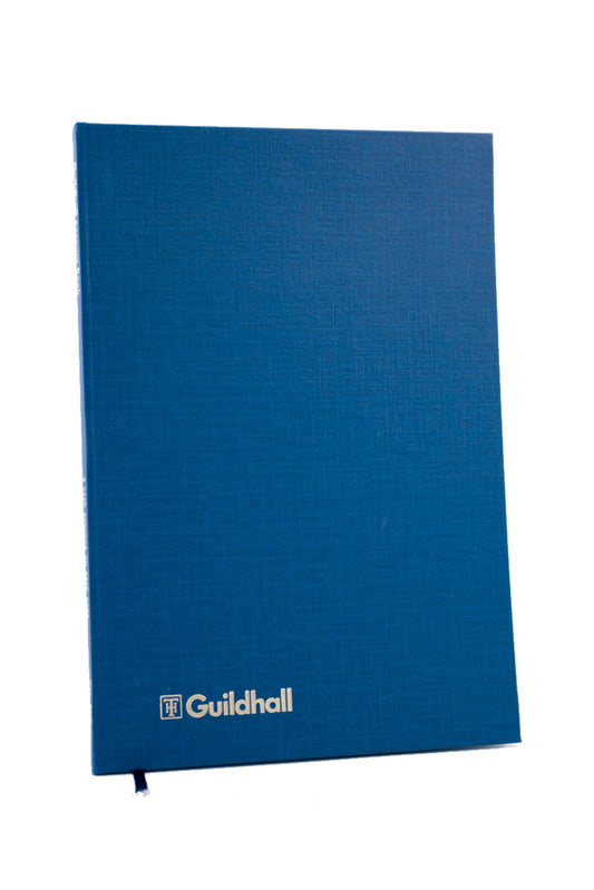 Guildhall Account Book Casebound 298x203mm 3 Cash Columns 80 Pages Blue - 31/3Z