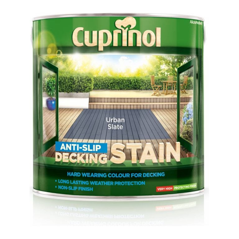 Cuprinol Anti Slip Decking Stain Urban Slate 2.5 Litre