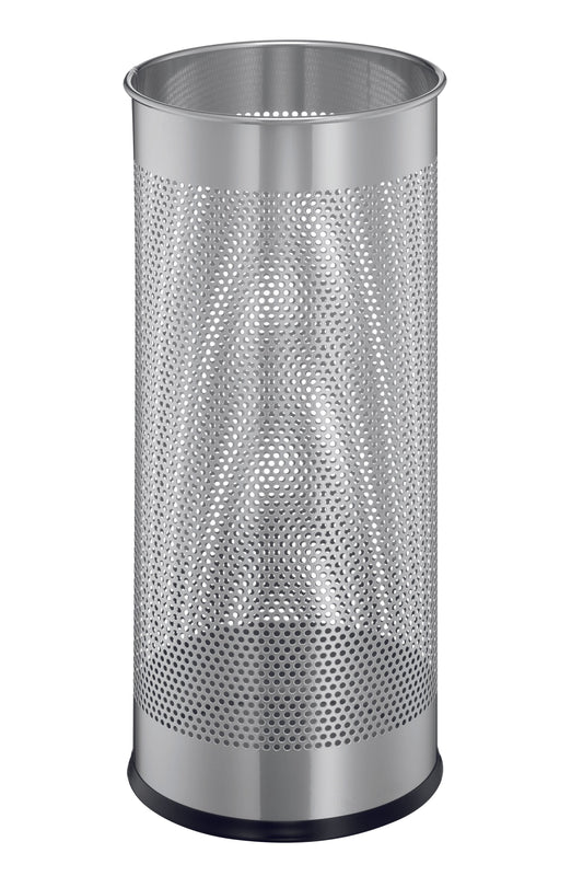 Durable Umbrella Stand Metal Perforated 285 Litre Silver 335023