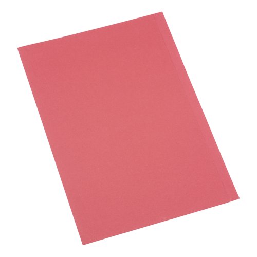 5 Star Recycled Square Cut Folder Foolscap 180gsm Red (Pack of 100) 340433