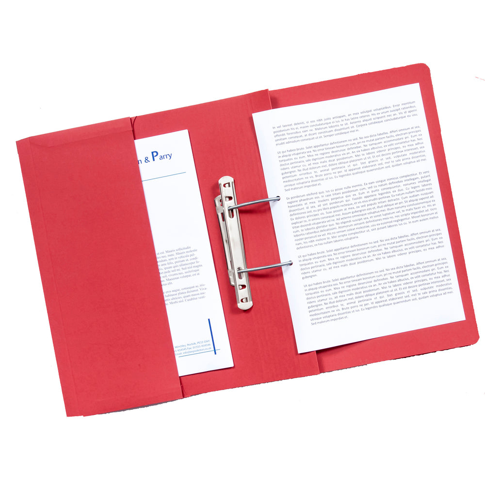 Guildhall Transfer Spring Transfer File Manilla Foolscap 315gsm Red (Pack 25) - 349-REDZ