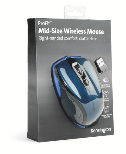 Kensington Pro Fit Wireless Mobile Mouse Sapphire Blue K72421WW