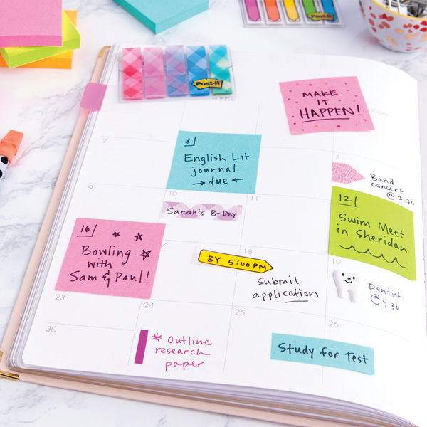 Post-it Z-Notes 76x76mm Neon Rainbow (Pack of 6 x 100) R330NR