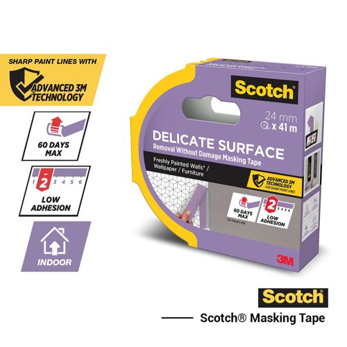 Scotch Delicate Surface Masking Tape 24mm x 41m 7100324512