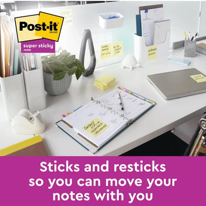 Post-it Super Sticky Notes 127x76mm Cabinet Cardboard Packaging Canary Yellow (24 Pack) 7100236612