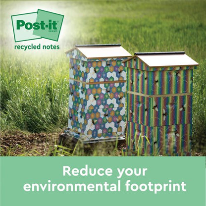 Post-it Recycled Ast Colour 76x127mm 100 Sheet (Pack of 16) 7100259665