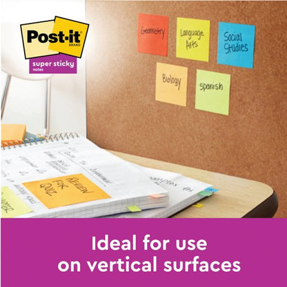 Post-it Super Sticky 47.6x 7.6mm Assorted VALUE PACK 18 + 6 FREE Pads (Pack of 24) 622- P24SSCOL