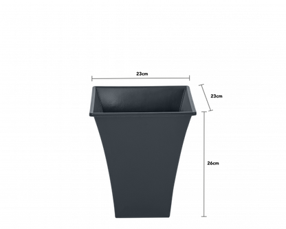 Wham Black Square Metallica Pot 23cm H307