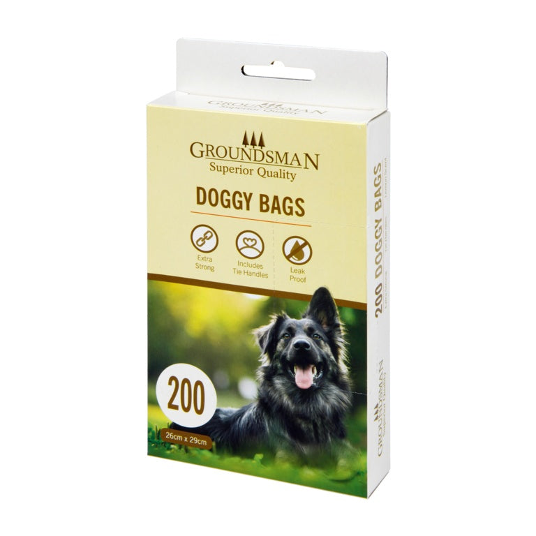 Doggy Waste Bags Extra Strong with tie handles 200 Pack | 6 x 200's Bundle.