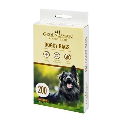 Doggy Waste Bags Extra Strong with tie handles 200 Pack | 6 x 200's Bundle.