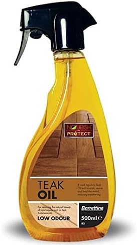 Barrettine Teak Oil Trigger Spray 500ml | 4 Pack Bundle