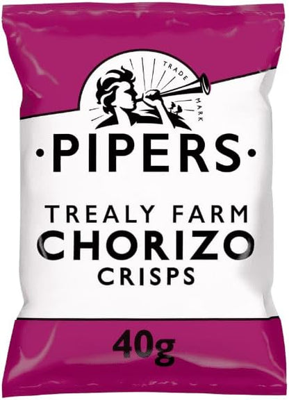 Pipers Gluten-Free Trealy Farm Chorizo Crisps Multi-Pack | 24 x 40g