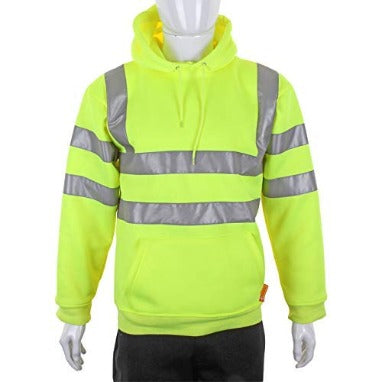 Beeswift Pull on Hoody Hi Visibility, Saturn Yellow  {All Sizes} - UK BUSINESS SUPPLIES