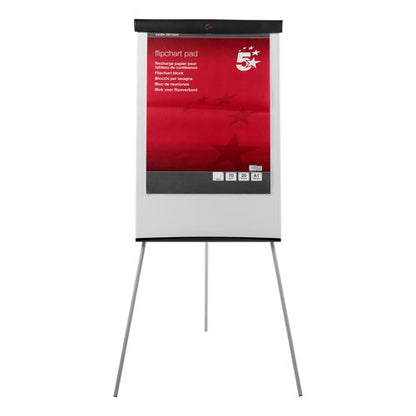 5 Star Flipchart Easel with Telescopic Legs 700x82x1900mm for A1 and Euro Pads 424461