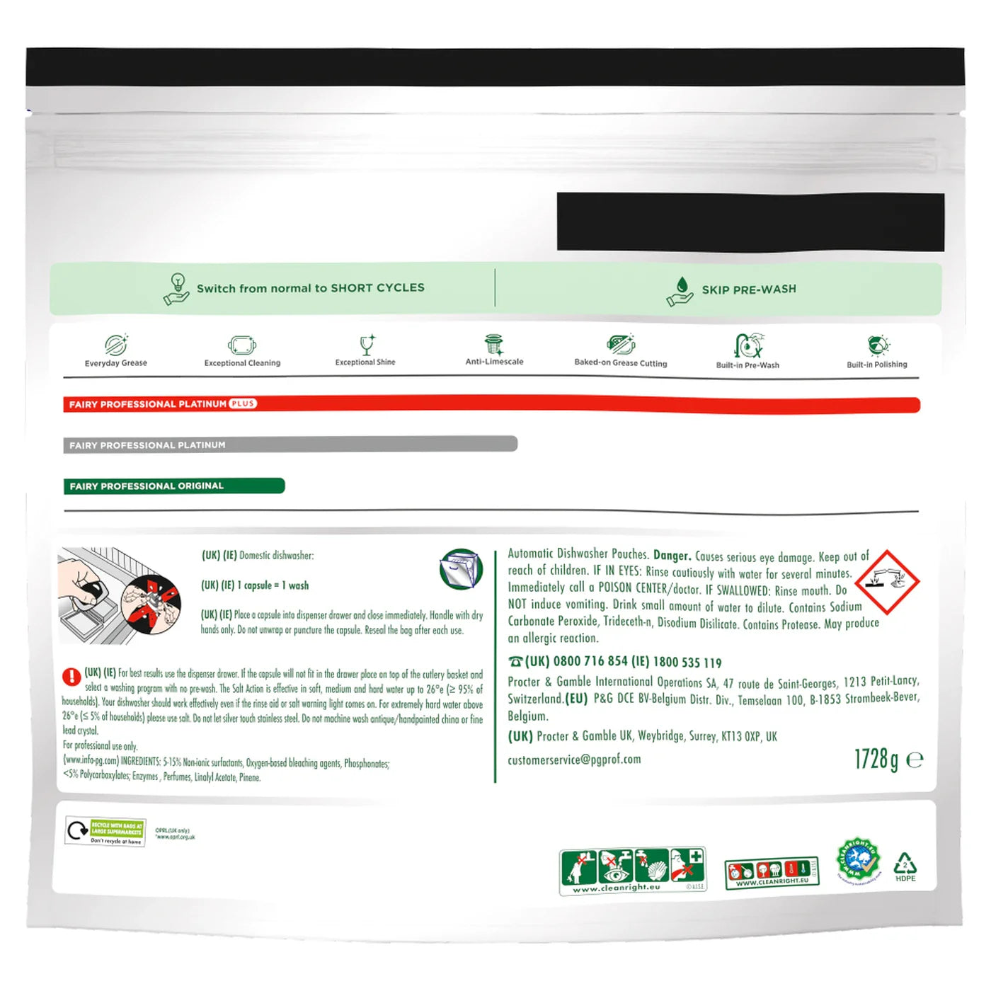 Fairy Platinum Original Dishwasher Capsules (Pack of 116)