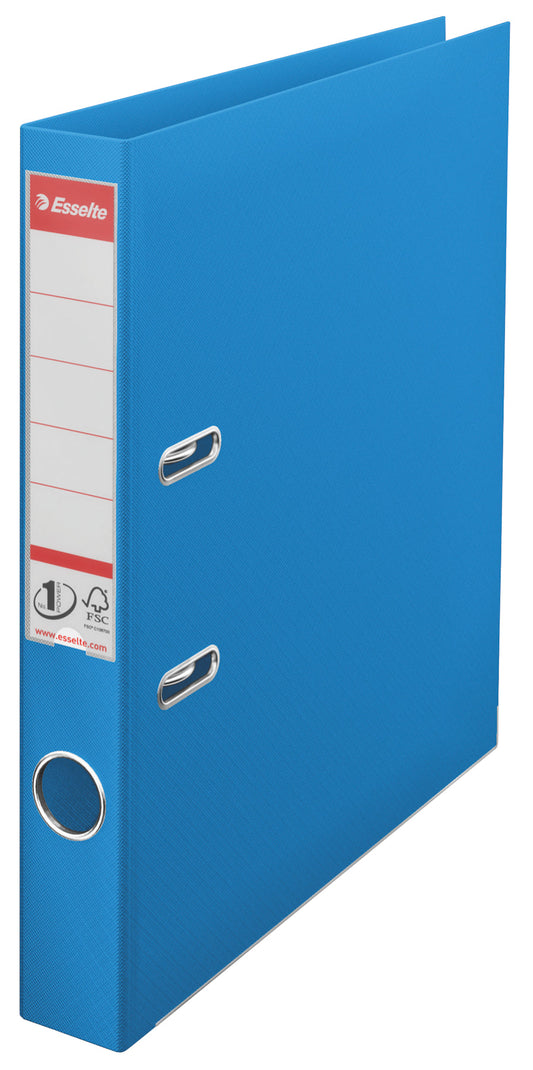 Esselte No.1 VIVIDA Lever Arch File Polypropylene A4 50mm Spine Width Blue (Pack 10) 624071