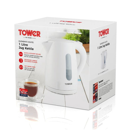 Tower Essentials Kettle1.0L White T10029W