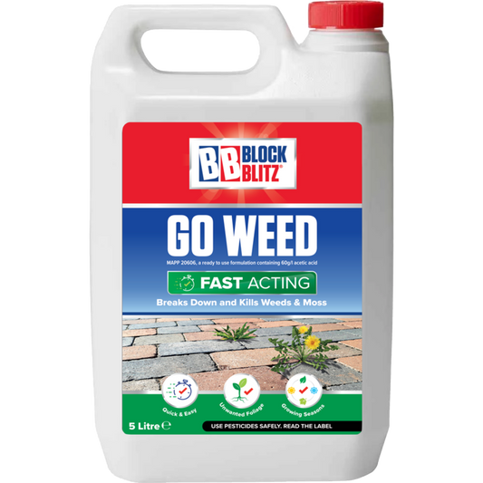 Block Blitz Go Weed | Fast Acting Weed Solution |  5 Litre