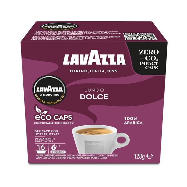 Lavazza A Modo Mio Lungo Dolce Eco Caps | 5 x 16's Bundle {80's}