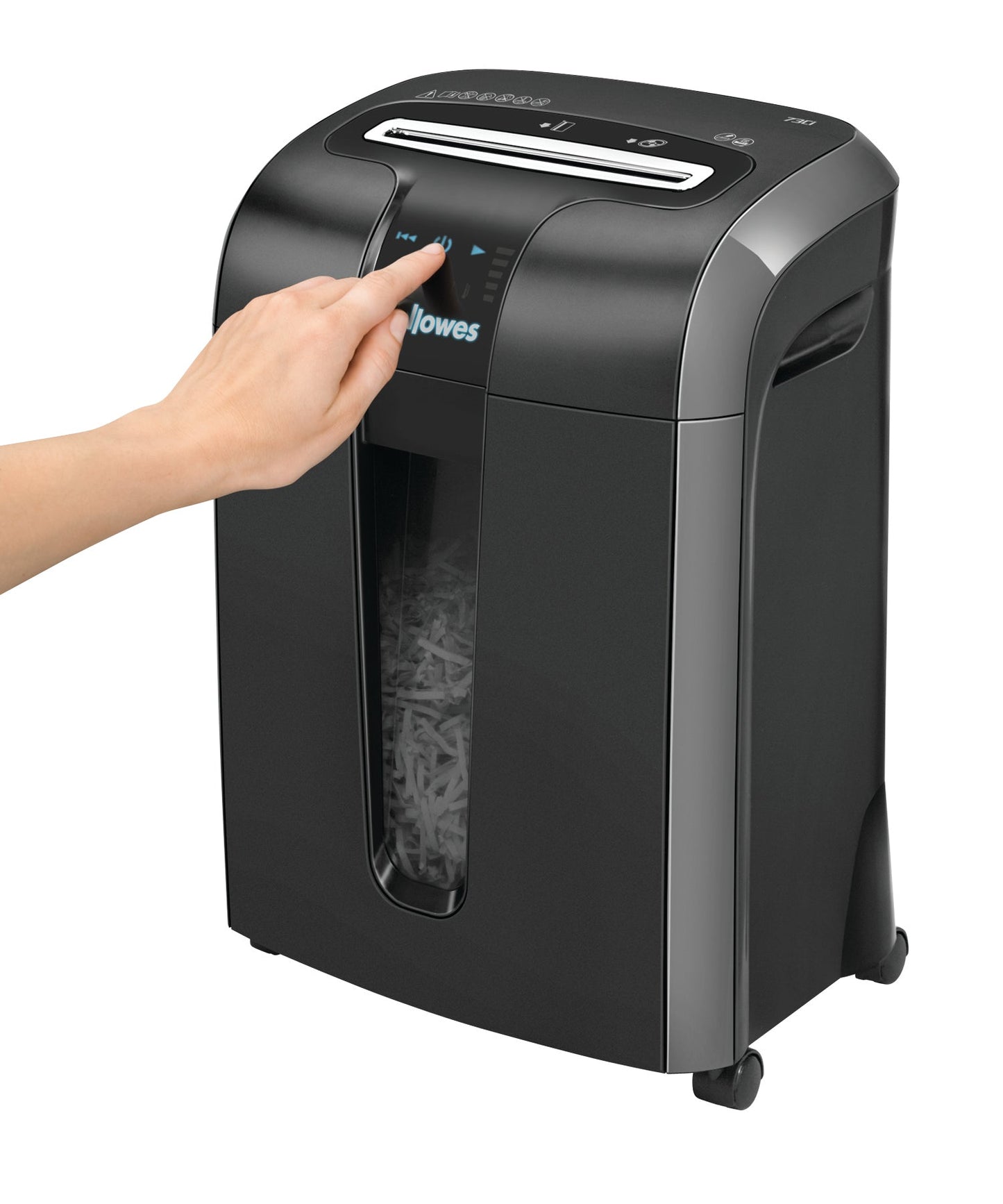 Fellowes Powershred 73Ci Cross Cut Shredder 23 Litre 12 Sheet Black/Grey 4601201