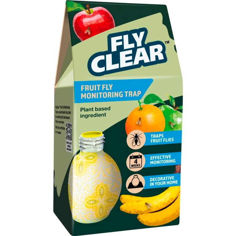 Fly Clear by Miracle-Gro  Fruitfly Trap | Plant Based | Traps Flies for Upto 4 Weeks